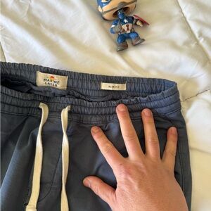 Marine Layer Kids Slim Fit blue Sunday drawstring Bottoms medium